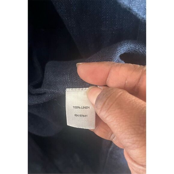 J. Jill XS Blue Linen Open Front Blazer Jacket NWT - Picture 6 of 10